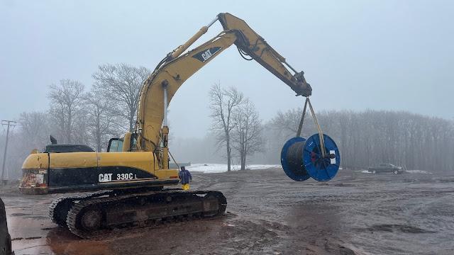 transporting a spool of cable