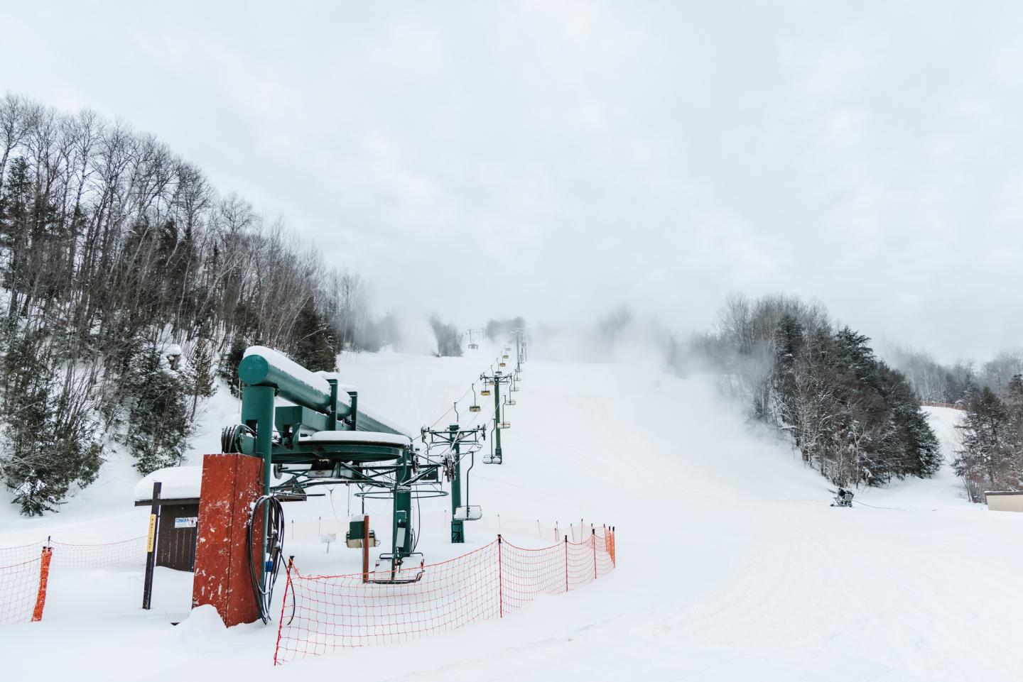 snowmaking and a lift