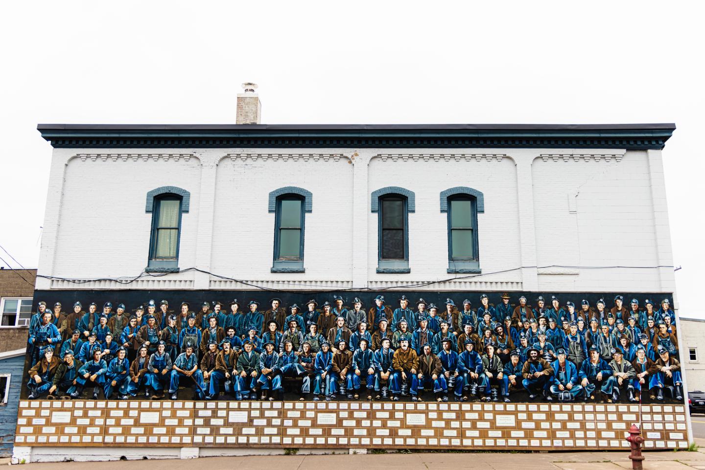 mural of miners