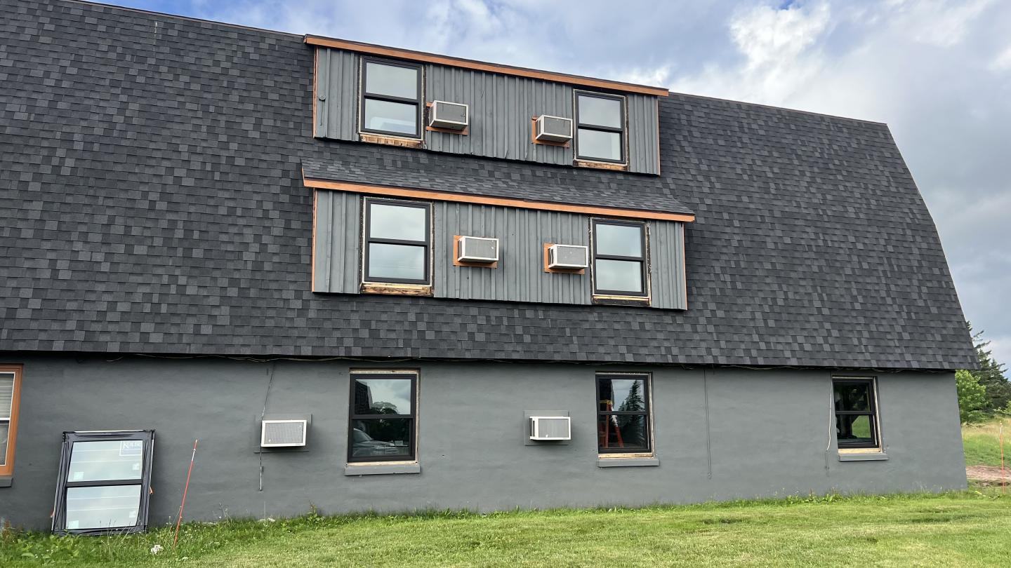 backside of gabbro suites with the new windows
