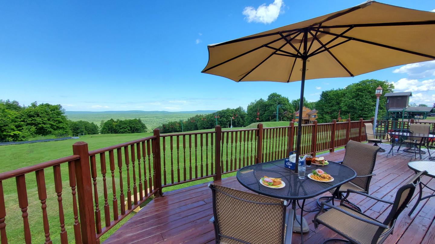 jack's back deck with food