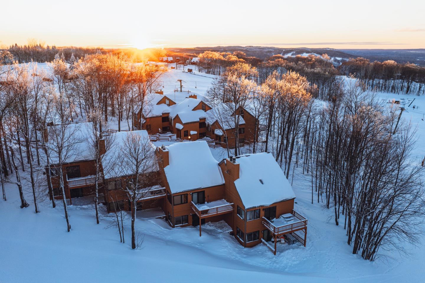 Voyageur Condos in winter