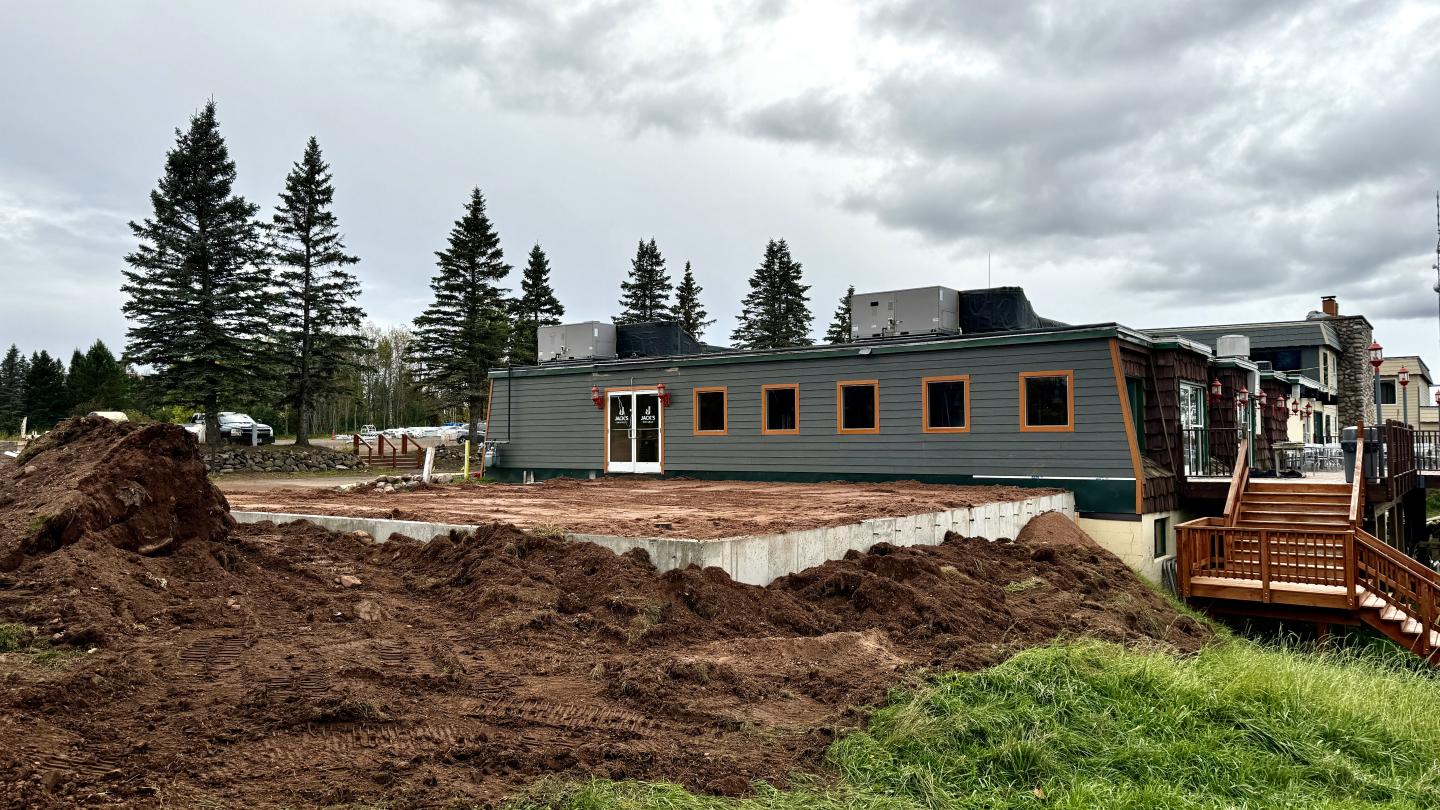 View of Jack's Patio under construction.