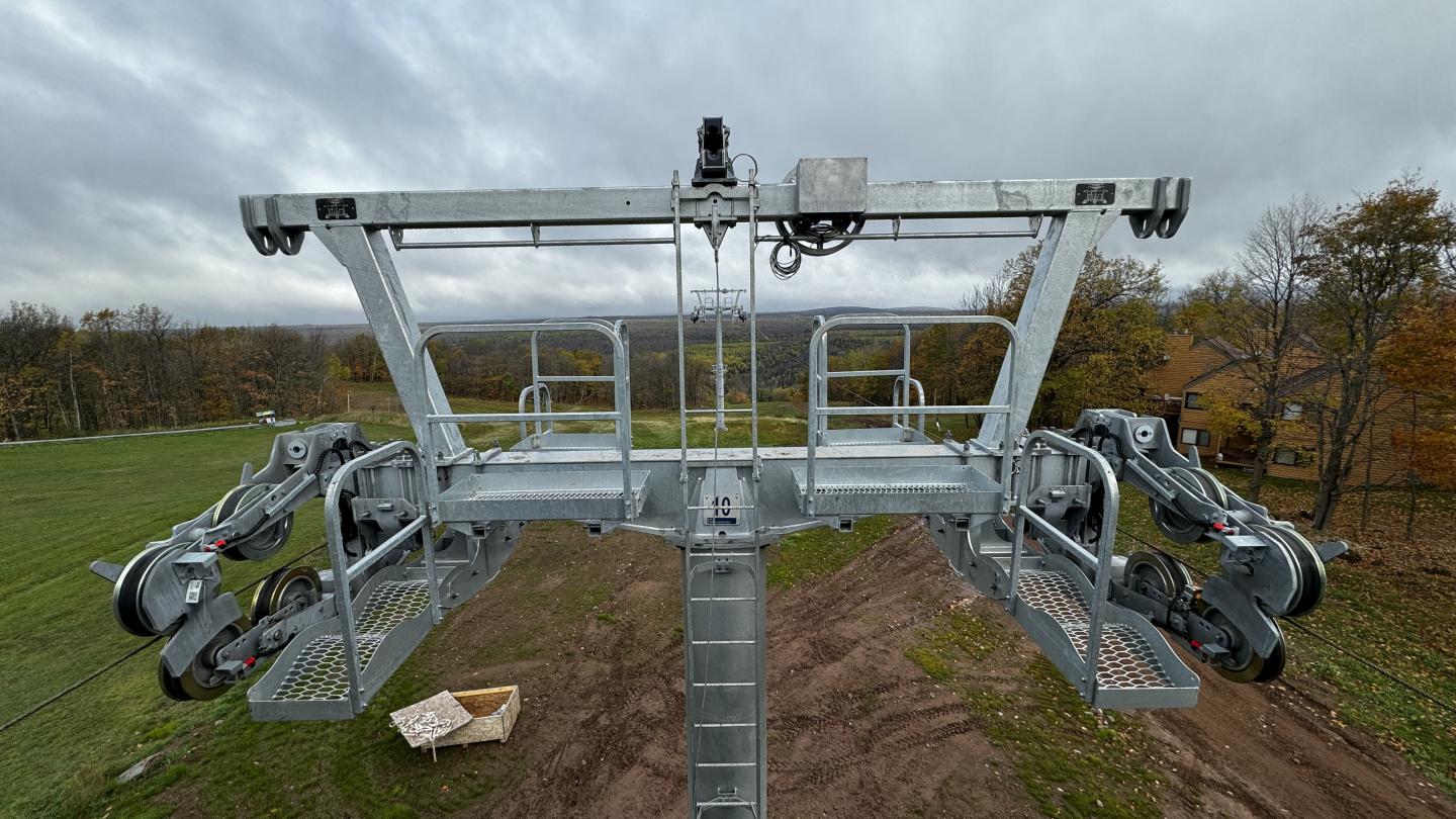 View out of the Voyageur Express drive terminal