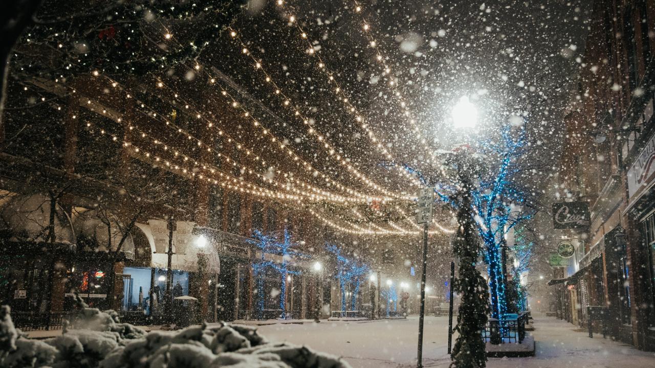 Snowy Downtown Wausau