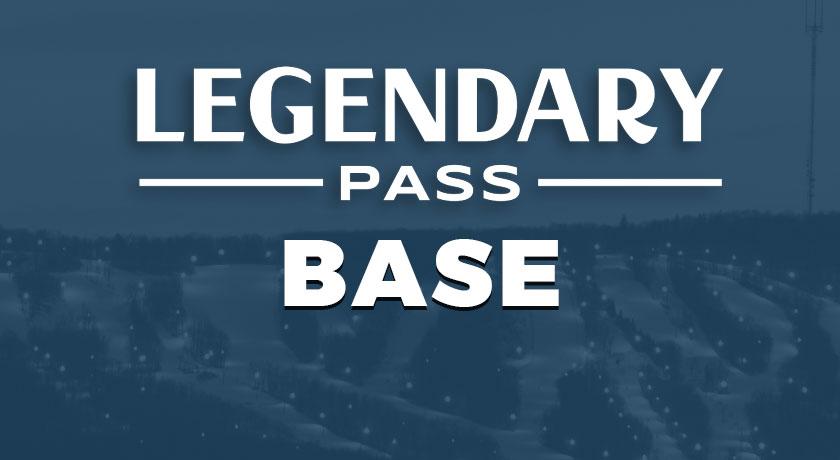 Legendary Pass Base logo on a blue background.